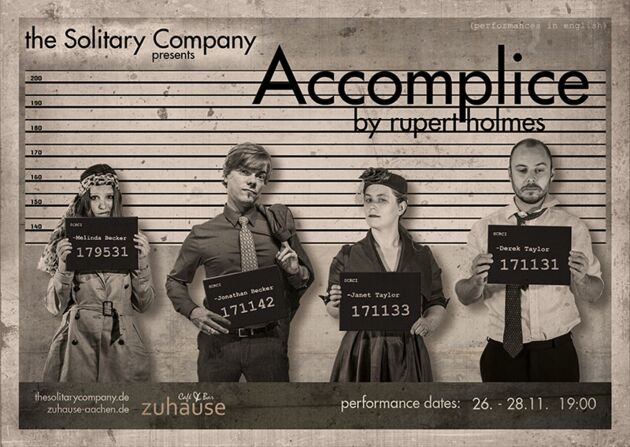 Plakat Theaterstück "Accomplice"